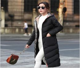 2021 New Long Parkas With Hooded Female Women Winter Coat Thick Down Cotton Pockets Jacket Womens Outwear Parkas Plus Size XXXL8632616