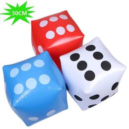 Sand Play Water Fun outdoor inflatable dice 30 * 30cm swimming pool party games entertainment points diagonal giant childrens adult playing cube toys Q240517