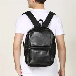 Backpack Waterproof Shoulder Casual Solid Color Hiking Outdoor Sport School Bag Large Capacity Travel Laptop Rucksack