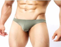 Underpants Men Underwear Sexy Transparent Pouch Fashion Brand Seamless Briefs Gay Ice Silk Slip Sheer Pannties7380552