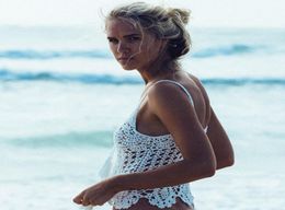 Hand Crochet Bikini Top Sexy beautiful boho top crochet cami scallop beach cover up clothing bohemian clothing Crochet Women0394861518