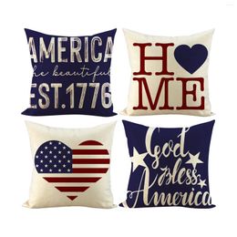 Pillow 4pc 7.4 Decorations Home Decor Patriotic Day American Flag Stars And Stripes Indoor Outdoor Decoration Comfortable