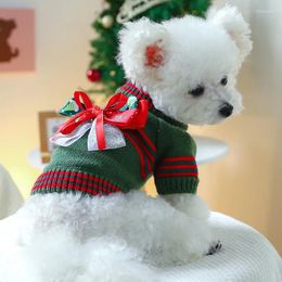 Dog Apparel Winter Pet Clothes Christmas Sweater Puppy Sweet Clothing Warm Design Party Red Gif Yorkshire