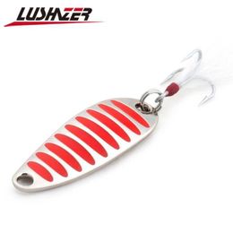 Baits Lures LUSHAZER brand fishing bait spoon 2g 5g 7g 10g 15g 20g gold/silver fishing bait spoon hard bait metal bait free delivery to ChinaQ240517