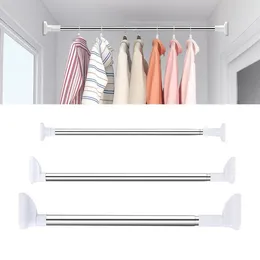 Shower Curtains Spring Tension Curtain Rod Voile Rail Pole Heavy-Duty Steel No Drilling