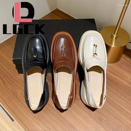Casual Shoes Women Trifle Loafers Autumn Woman' Shoe Fashion Tassels Patent Leather Platform For Woman Sewing Slip On Female Footwear