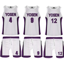 Anime Kuroko No Basuke Basket Yosen School Uniform Murasakibara Atsushi Jersey Sportswear Men T Shirt Shorts Set Cosplay Costume1547707