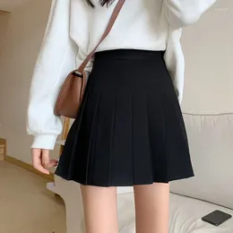 Skirts Women's Pleated Skirt Anti-glare Thin College Style Student Ladies Slim Short