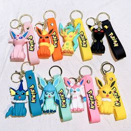 keychains woman designer keyring for women accessories cartoon figure anime Taekwondo buckle car key chain men's Creative silicone figure key chain pendant 035