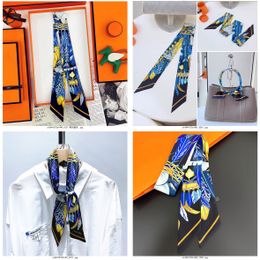 brand Scarf H Fashion Headband Luxury H Brand Letter Women Silk Scarf Top Wristband Handle Bag Scarf Headband h Scarf Silk Headband Twill Ribbon 6*110cm