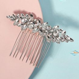 Hair Clips Bridal Rhinestones Combs Wedding Accessories Jewelry Women Silver Color Hairpin Bride Headpiece Party Bridesmaid Gift