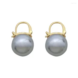 Hoop Earrings High-gloss Pearl Export Edition Retro Small Fragrance Feminine High-grade