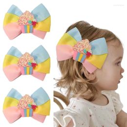 Hair Accessories Ncmama Glitter Cake Bow Clip For Baby Girls Cute Solid Ribbon Bowknote Hairpin Kids Barrettes Toddler Gift