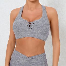 Women's Tanks Sports Bra 2024 Fitness Gym Top Women Push Up Bras Padding Sport Bralette Sportswear Woman Yoga Clothing Gray Purple