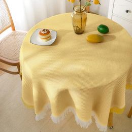 Table Cloth D118 Cotton And Linen French Tablecloth Small Round Light Luxury Birthday Po Shoot White Japanese Dormi