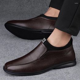 Casual Shoes Genuine Leather Mens All-match Loafers Outdoor Men Classic Slip On Driving Fashion Male Business