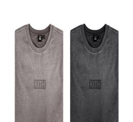 Men and women039s 20ss summer kith ksubi Tate joint BOX washed and worn round neck loose shortsleeved Tshirt4415987