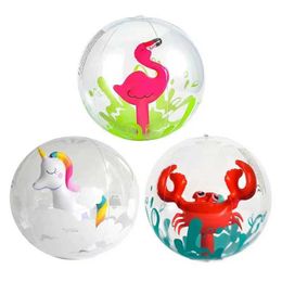 Sand Play Water Fun Swimming pool toy flamingo inflatable toy beach ball floating swimming circle summer swimming pool party accessories Q240517