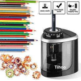 Electric Auto Pencil Sharpener for Students Helical Steel Blade Artists Coloured Pencils Kids and Adults 8005 240515