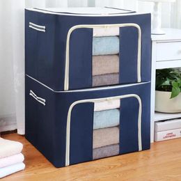 Storage Bags Clothes Box Foldable Large Capacity Waterproof Fabric Blanket Quilt Closet Sweater Organizer Pouch For Home