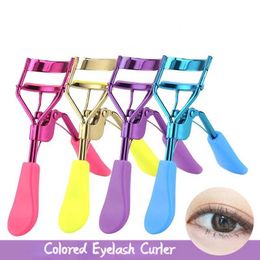 Eyelash Curler Womens makeup tools Colourful foldable eyelash curler lifting curler eyelash curler rubber cosmetic eyelash extension clip Q240517