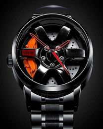 Fashion Mens Car Wheel Watch Luxury Stainls Steel Waterproof Watch For Men Quartz Watch Male Clock Relogio Masculino61P68543099
