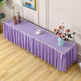 Table Cloth Minimalist TV Cabinet Cover Household Dustproof Thickened Anti Slip Rectangular Solid Color Bedside Tablecloth