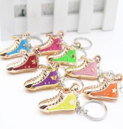 Personalized gift acrylic plating sneakers small shoes key chain pendant4030698