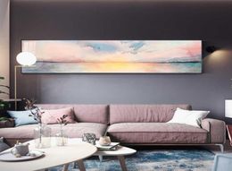 Wall Art Pictures Pink Clouds Seascape Paintings Posters and Prints Pictures For Living Room Landscape Modern Art1699008