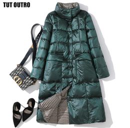 5XL Winter Feather Jacket Woman Black Double Side Wear Outerdoor Female Coats Long Warm Down Coat Puffer Jacket Parka 2010192911584