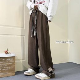 Men's Pants Wide Sweatpants Baggy Men Clothing 2024 Embossing Streetwear Jogger Straight High Quality Brand