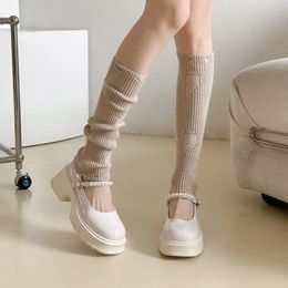 Women Socks Fashion Knitted Y2K Harajuku Foot Cover Sweet Trendy Long Stockings Soft Breathable