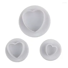 Baking Moulds Heart Plunger Mould Fondant Cutter Cake Decor Cookie Paste Tools Sugarcraft T21C