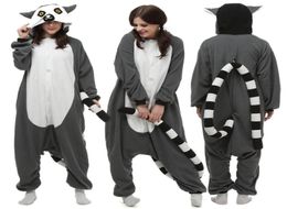 Animal Lemur Kigurumi Onesie Unsiex Adult Pijama kigurumi Pyjamas Warm Soft Sleepwear Homewear Halloween Party Cosply Costume4154974