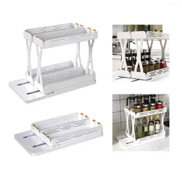 Kitchen Storage Spice Rack Organizer Holder Step Shelf Slide Out Multifunction Cabinet Countertop Pull