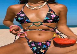 Women039s Swimwear Micro Bikini Set String Swimsuit Women Heart Ring Bandage Bathing Suit Brazilian Biquini Girl Designer4923514