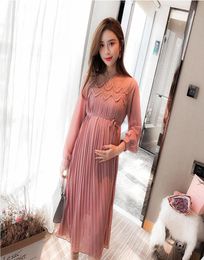 Casual Dresses Women Maternity Lace Chiffon Pregnancy Pregnant Wedding Pleated Dress Sexy Po Shoot Pography Props Clothes9348777