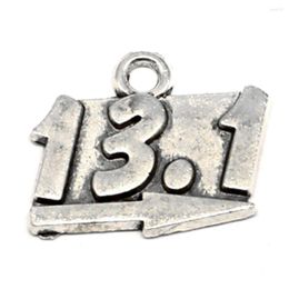 Charms Sports Women Pendant Component Beautiful Jewelry 17x19mm 10pcs Antique Silver Color