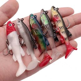 Baits Lures T-shaped tail soft bait silicone bait 8.5cm 13g fishing and seafood Pva Swimbait Wobblers manual bucketQ240517