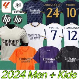 Soccer Jerseys 2023 24 real mADRIds Soccer Jerseys Fans Version 2023 2024 kit MODRIC camiseta VINI JR CAMAVINGA TCHOUAMENI mADRIdes football shirt kids sets