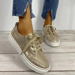 Casual Shoes 20243 Spring And Autumn Korean Round Toe Sneakers Large Size Women's Single Flat Lace-up Trend