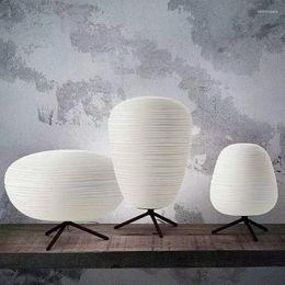 Table Lamps White Glass Art Lighting Fixture Japanese Lamp Bedroom Bedside Study Desk El Homestay Decoration Vertical La