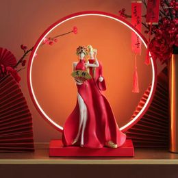 Table Lamps Chinese-style Night Light Wedding Ornaments Luxury Practical Creative Gifts Decorate Plug-in Use Desk Lamp