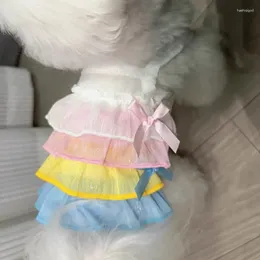 Dog Apparel 10PC/Lot Summer Tutu Dress Chiffon Bows Puppy Cat Dogs Princess Layered Skirts Small Clothes