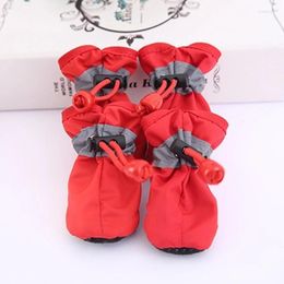 Dog Apparel And Cat Boots Soft Shoes Non Slip With Adjustable Shoulder Straps Reflective Strips Pet