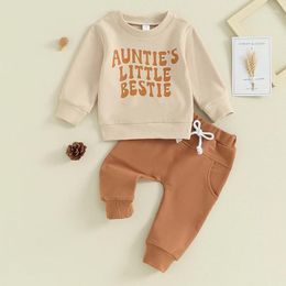 Clothing Sets Big Brother Little Matching Outfits Long Sleeve Letter Embroidery Sweatshirt Pant Set Toddler Boy Clothes