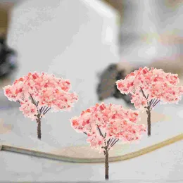 Decorative Flowers Mini Tree Landscape Flower Trees Architectural Model Cherry Decor Centerpieces For Tables