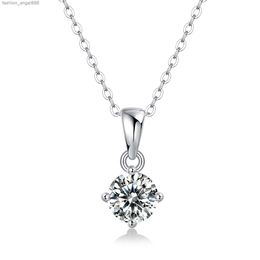 Partihandel trendig 0,5ct 18k Gold Sterling Silver 925 Pendant Necklace Moissanite Diamond Necklace