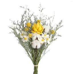 Decorative Flowers Natural Dried Bouquet Daisy Stems Bunch Home Furnishings Wedding Party Arrangement Artificial In Vase