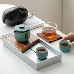 Teaware Sets TANGPIN Ceramic Teapot With 2 Cups Portable Travel Tea Set